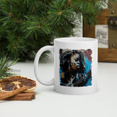 Guitar In Hand, Heart on Fire White Glossy Mug - Beyond T-shirts